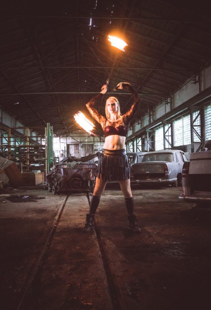 Annika Hakala Circus Artist Fire Show Vienna